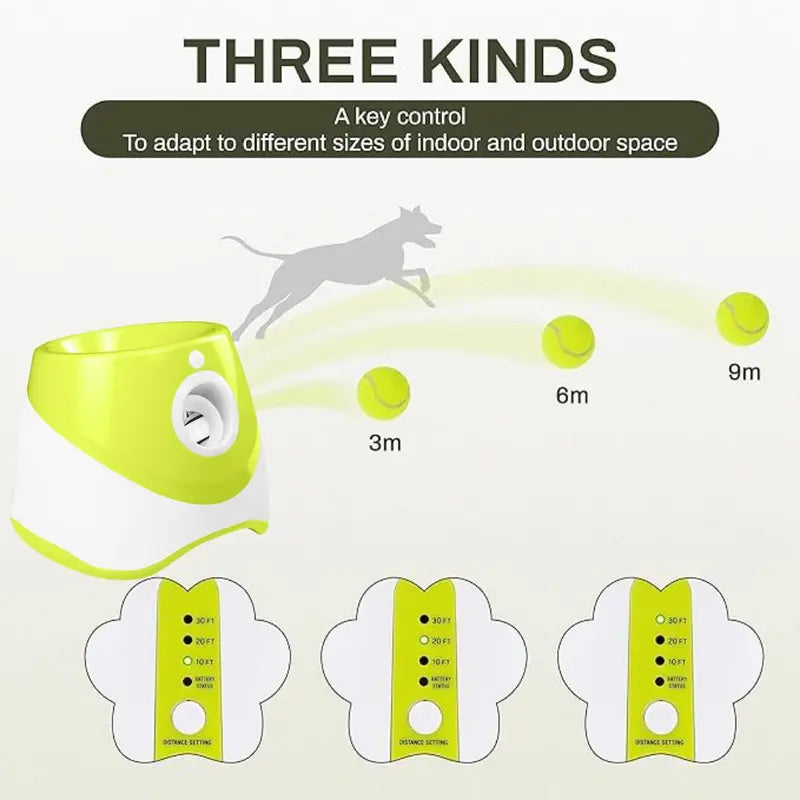 3 Mode Adjustable Pet Toy with Tennis Balls