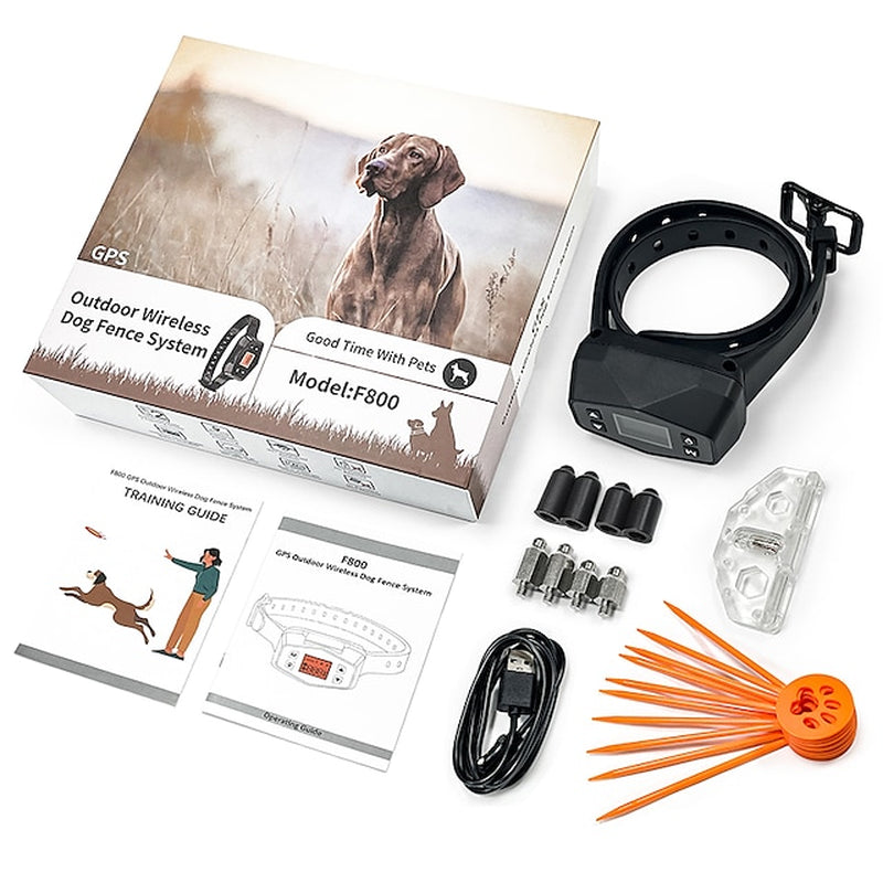 GPS Wireless Pet Fence Pet Containment System Covers up to 999 Yard Waterproof Receiver with Tone/Static Correction